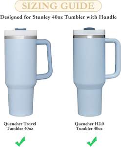 Recipiente para Snacks para Vaso <span class=keywords><strong>Stanley</strong></span>, Anillo para Snacks Reutilizable Compatible con el Vaso <span class=keywords><strong>Stanley</strong></span> <span class=keywords><strong>Quencher</strong></span> H2.0 de 40 oz con Asa, Botella de Agua Bonita - Product Image 2