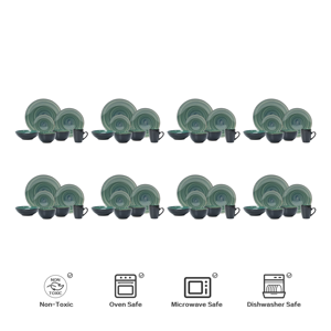 Semtember Promotion Round Kitchen Plates Set Ceramic Plates Bowls Hot Sales Big Plates Unique Design <b>Dinnerware</b> Set Party - Product Image 2