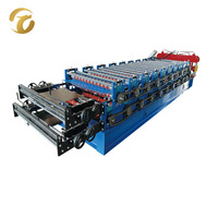 Machine de formage de rouleaux de tuiles à double couche anti-usure, équipement de formage de tôles métalliques à longue durée de vie