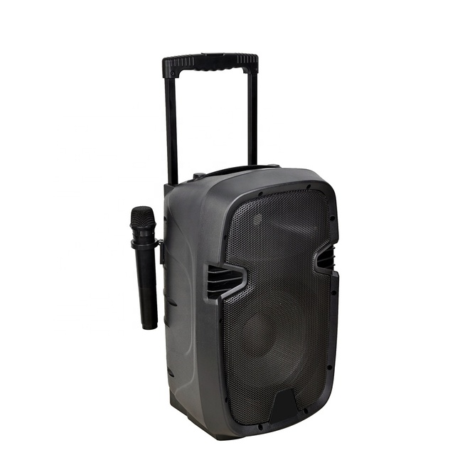 15 Inch Wireless Microphone Speaker, Active pa Speaker System, Handle, Rechargeable Battery Multifunction Trolley Speakers