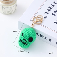 Porte-clés Halloween au crochet en gros, amigurumi tricoté, fantômes et crânes, breloques décoratives pour Halloween
