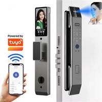 Cerradura Inteligente con Reconocimiento Facial 3D, Huella Dactilar, Contraseña, Tarjeta, Llave NFC, Mini Programa TUYA WIFI 8 en 1
