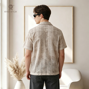Camisa de Cuello Cubano para <span class=keywords><strong>Hombre</strong></span>, Tejida a Mano, con Estampado de Sublimación, ODM, 185 g/m², 30% Mezcla de Algodón, Transpirable, para Vacaciones de Verano - Product Image 5