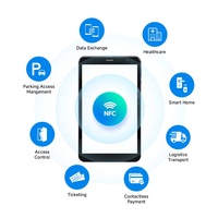 Tableta POS con NFC, Terminal POS Android de Mano con Pantalla Táctil Inteligente NFC, Tableta Android de 8 Pulgadas Todo en Uno