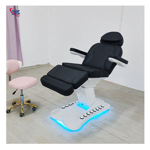 Siyah güzellik Spa tıbbi dövme diş muayene koltuğu 4 Motor elektrik yüz tedavisi tıbbi tedavi masaj masaları - Product Image 2