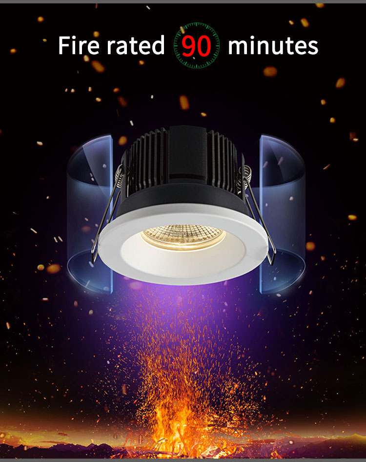 Fire Rated IP65 Dimmable LED Downlights Recessed 11W Anti Glare Downlights