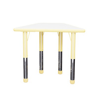 Bureau d'étudiant avec plateau trapézoïdal, table et chaise combinées pour enfants, idéal pour l'enseignement scolaire octogonal