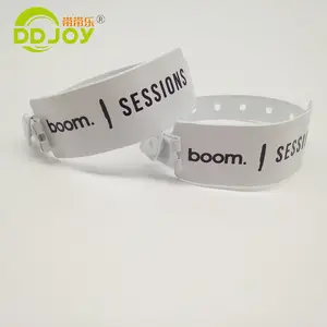 Wholesale Custom Events Festival Adult Size Plastic Bracelet Cheap PVC Wristband