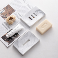 Porte-savon en marbre naturel sculpté à la main, plateau de drainage ondulé créatif, support de savon en pierre ondulée, plateau à bijoux pour salle de bain, hôtel