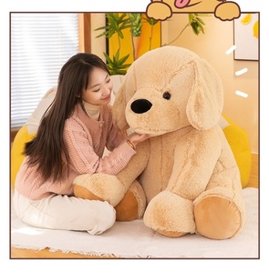 جملة ألعاب كلاب بلاش على شكل غولدن ريتريفر كرتونية كبيرة، زينة لغرف المعيشة ووسائد للنوم - Product Image 5