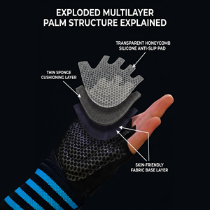 <span class=keywords><strong>Guantes</strong></span> <span class=keywords><strong>para</strong></span> Levantamiento de Pesas, <span class=keywords><strong>Guantes</strong></span> de Gimnasio Transpirables con Palma de Panal de Abeja y Muñequera, <span class=keywords><strong>Guantes</strong></span> de Entrenamiento <span class=keywords><strong>para</strong></span> Fitness - Product Image 5