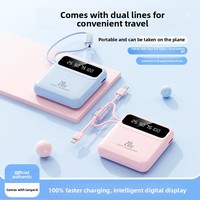 Chargeur portable 2-en-1 ultra fin en PVC, charge rapide PD20W 10000MAH, haute capacité, certifié 3C, batterie externe compacte Micro