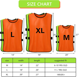 儿童青少年彩色标志设计足球训练背心经济型足球队训练围兜可定制足球服 - Product Image 2