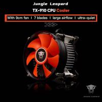 Refroidisseur de processeur pour ordinateur de bureau Jungle Leopard TX910 avec dissipateur thermique en aluminium à filetage verrouillable 115x