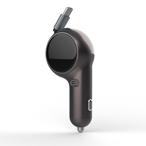Nuevo Cargador Portátil 2026, 2 Puertos Tipo C, 30w, Retráctil, para Auto, con Cargador Rápido 2 en 1 para Móvil - Product Image 1