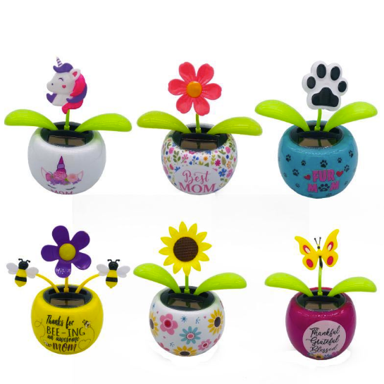 Разнообразные танцевальные игрушки на солнечной батарее, цветок для приборной панели автомобиля