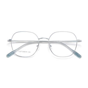 Montures de lunettes octogonales en alliage Danyang 3127 53-18-145, légères, unisexes, monture complète, verres en résine - Product Image 1