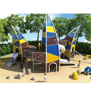 Conception moderne de terrain de jeu pour les structures de jeu colorées avec des idées de tour et de glissière - Product Image 3