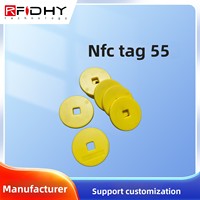 Etiqueta de Inspección de Patrulla NFC RFID, Chip NTAG213, Comunicación ISO14443A, Material ABS, Diseño de un Solo Orificio