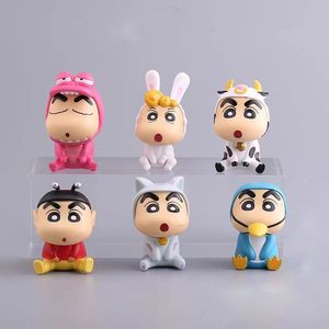 Car Decoration PVC Action Figure Funny Cartoon <strong>Crayon</strong> <strong>Shin</strong> <strong>Chan</strong> Action Figures <strong>Toys</strong> Doll Wholesale Custom Table Ornament Set