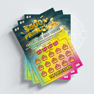 Billets de loterie personnalisés à gratter, impression couleur, thème DIY, anti-contrefaçon, en <span class=keywords><strong>carton</strong></span>, pour gagner des prix en espèces - Product Image 5