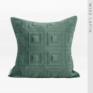 Descente Miss <span class=keywords><strong>Lapin</strong></span> — housse de coussin carrée, housses d'oreiller ajourées, broderie, nouveau Design, vert ou bleu - Product Image 1