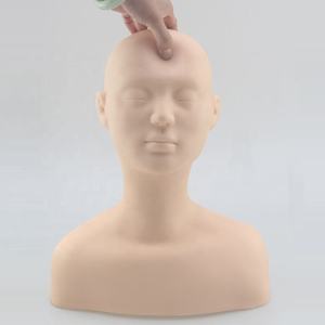 Entrenamiento de belleza Manejo DE LA PIEL Silicona suave Práctica de acupuntura Maniquí de silicona Masaje facial Cabeza de entrenamiento con hombro - Product Image 4