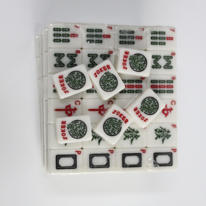 Modern Luxury American <b>Mahjong</b> <b>Set</b> 152 Tiles Melamine Durable Eco-Friendly Game <b>Set</b> Blue Green Pink Red Beige Color Options Bare - Product Image 1