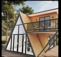 Casa Prefabricada Moderna 2025 con Estructura de Acero y Vidrio Triangular, Multiusos, para Jardín, Glamping, Oficina, Hotel de Ensamblaje Rápido