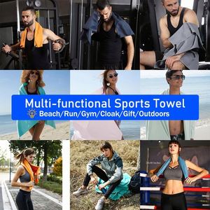 Serviette de sport en microfibre suédée personnalisée avec logo, pour le sport, le camping, les voyages, l'entraînement - Product Image 3