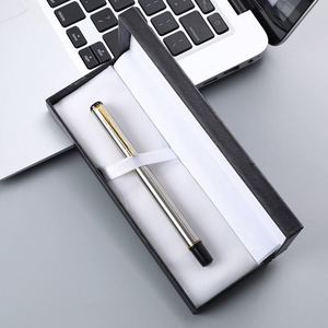 Custom Logo Promotional Luxury Business Gift Black Metal Roller Ball Point <b>Pens</b> Set With <b>Box</b> - Product Image 2