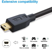 Câble adaptateur USB 3.1 Type-C vers Mini USB OTG CableCreation avec blindage tressé et gaine en PVC pour ordinateur et appareil photo