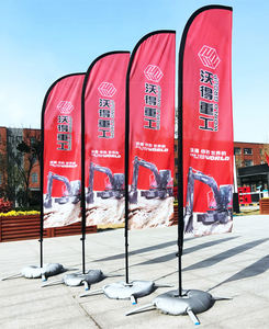 Hızlı teslimat süresi uçan plaj bayrağı Banner promosyon reklam rüzgar açık özel baskı bayrakları - Product Image 3