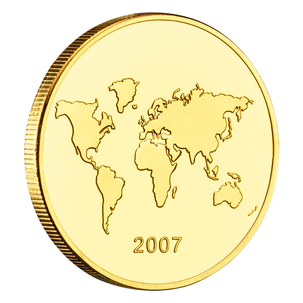 Gold Plated Souvenir Coins - New Seven Wonders of the World