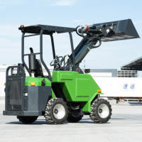 Livraison Gratuite Chargeur Frontal Électrique Compact Petit Mini Chargeur sur Pneus 600kg 4x4 avec Godet Hydraulique Multi-usages