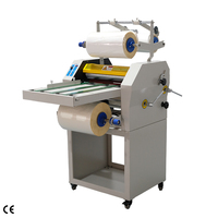 Machine à plastifier numérique LUKES SMFM390A à chauffage par bain d'huile, plastifieuse manuelle double face, petite taille, utilisation facile, haute performance