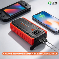 Jump Starter Mobil 6000A Arus Puncak dengan Klem Pintar, Paket Booster Portabel 12V untuk Mesin Bensin & Diesel, Termasuk Kotak