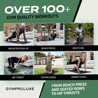 Ensemble de bandes de résistance pour exercices de gym portable Gymproluxe, 200 LBS, matériaux de qualité supérieure, pour hommes et femmes, équipement de fitness multi-gym, barre de Pilates