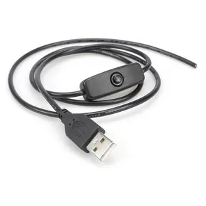 USB A cable with Toggle inline Switch TO open end