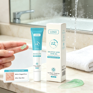 Gel Facial Antiacne de Ação Rápida com Ácido Salicílico e Ervas para Espinhas e Cicatrizes - Loção Facial para Remoção de Acne (Marca Própria) - Product Image 3