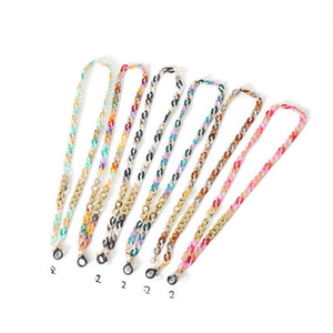 Cordino in poliestere Zz da 70 cm, multicolore, jacquard, con catena e fibbia in plastica per porta badge. - Product Image 2