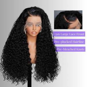Peluca de Cabello Humano Virgen sin Pegamento con Frente de Encaje HD Precortado 13x6, Ondas Profundas, Peluca con Frente de Encaje 13x4 - Product Image 5