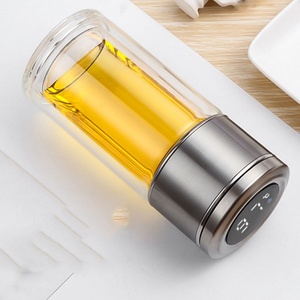 Mug intelligent 230 ml avec infuseur à thé, tasse de camping en verre isolée sous vide, double paroi, style bohème, couvercle, résistant à l'eau bouillante - Product Image 3