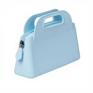 Handheld <b>Silicone</b> Cosmetic Storage Organizer <b>Waterproof</b> Travel Toiletry Bag Custom Logo Makeup Storage Pouch Daily Outdoor Use - Product Image 4
