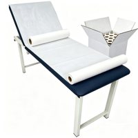 Rouleau de draps jetables imperméables en papier + PE pour table d'examen, idéal pour hôpitaux, spas et salons de massage