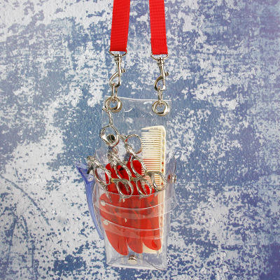 Sacs de ciseaux transparents rouges