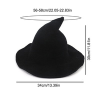 Bonnet de sorcière tricoté sur mesure, rouge bordeaux, pointu, pour Halloween, Noël, cosplay d'elfe, chaud pour l'hiver, cadeau de fête, vente en gros pour enfants