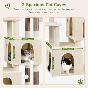 Menara kucing tugas berat 5 tingkat ramah lingkungan Modern untuk kucing besar <span class=keywords><strong>Maine</strong></span> <span class=keywords><strong>Coon</strong></span> ekstra besar menggaruk Post tempel atas - Product Image 3