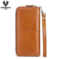 Dompet Wanita Kulit Asli HUMERPAL, Dompet Koin Wanita Branded Mewah, Dompet Panjang Wanita, Dompet Clutch Mewah