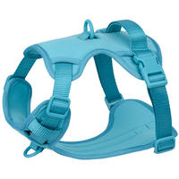 Harnais tactique de luxe pour chien en néoprène avec couche d'air, fonction de sécurité détachable, coton spatial, anneau en D coloré et réglable